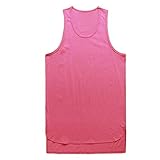 Yowablo Tank Top Herren Ärmellos T-Shirt Tankshirt Casual Tanktop Muskelshirt Oberteile Sport Gym Fitness Tops Lässig Unterhemd Slim Fit Weste Bluse Hemd (XXL,Rosa)