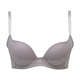 [ルシアン] ブラジャー アウターにひびきにくい シルエット革命 脇高 モールドカップ ワイヤーブラ ピンクグレイ C80