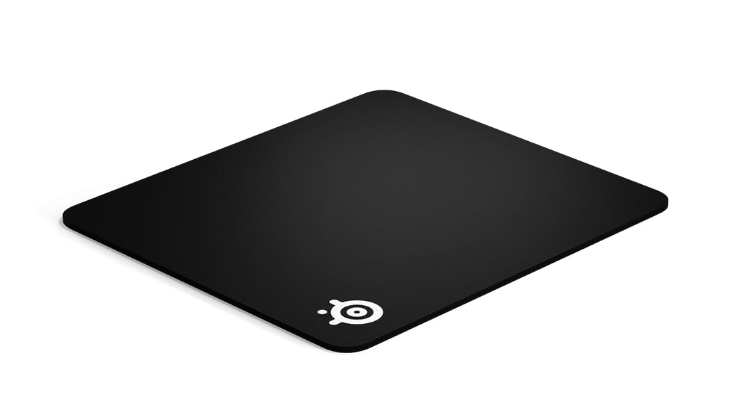 SteelSeries 63008 QcK Heavy, Thick Gaming Mouse Pad, 450 mm x 400 mm, Cloth, Rubber Base, Laser & Optical Mouse Compatible – Black