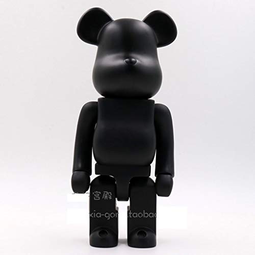 CQ Bearbrick Figure!Noir pur Diy Graffiti action Figurine/Décoration Chambre Oeuvre d'art célèbre personnage de dessin animé modèle original compagnon de Bearbrick série 28cm Toys
