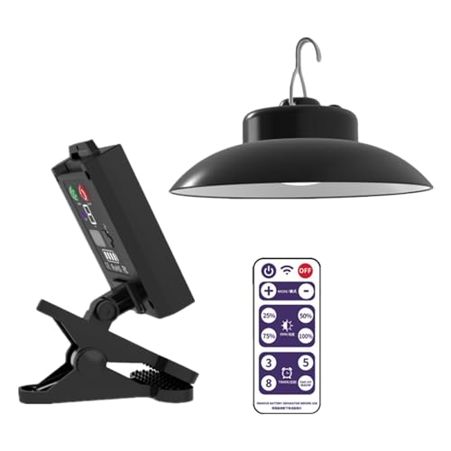 Lampe solaire pour parasol avec télécommande, étanche, à énergie solaire, à clipser, lampe LED rechargeable pour terrasse, camping, randonnée, jardin,...