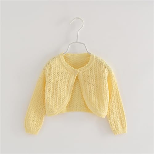 Open Front Cardigan for Girls Slim Fit Button Closure Coats Toddler Knitted Cropped Jacket Cute Cotton Dressy Outerwear3