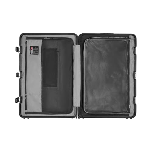 Image of Victorinox Lexicon Framed Series, Swiss Designed Hardside Check-in Luggage, Large Suitcase | Premium Swiss Trolley Bag for Travel | 96 litres, Silver, TSA Locks, 1+ 10 Year Warranty | 610542