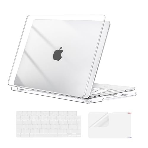 MOSISO Custodia Compatibile con MacBook Neo 13 pollici Cover A3404 2026 con chip A18 Pro, per MacBook Neo 13'' display Liquid Retina Case&Copritastiera&Pellicola, Trasparente