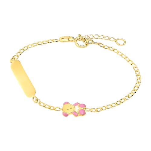 Time RoaD Esclava Oro Bebé de 9K FG00067/14 Osito - Pulsera Bebé Oro - Ideal para Regalo de Bautizo, Cumpleaños