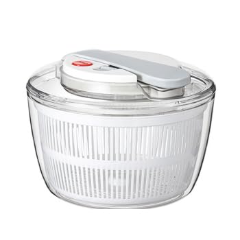 Manual Salad Spinner Lettuce Dryer Fruit Vegetable Washer Dryer with Stop Button