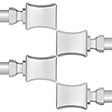 knobelite (4 Pack)1-Inch Diameter Decorative Single Window Curtain Rod for Windows Set,Adjustable...
