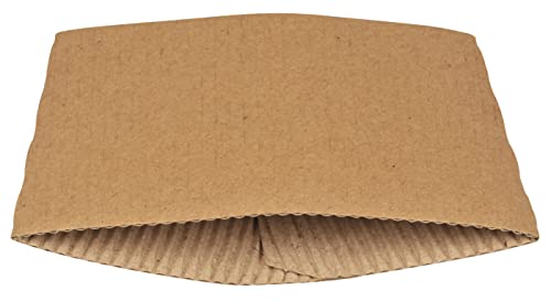 ABENA Cup Sleeves | Pack of 100 Sleeves for Takeaway Cups | Suitable for 8oz Coffee Cups and Smaller Takeaway Coffee Cups | Compatible with Cardboard Cups and Hot Drink Disposable Cups