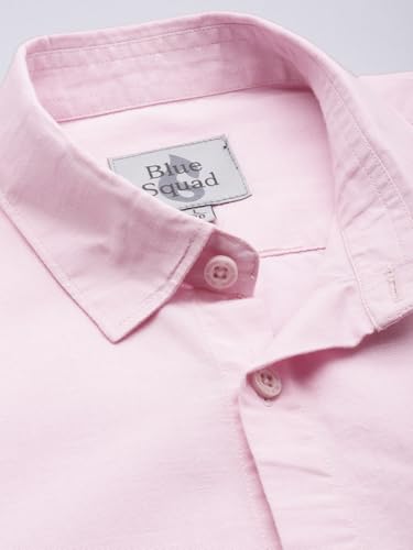 Image of Men's Cotton Linen Solid Shirt | Slim Fit Full Sleeve Casual Shirt | Lightweight | Breaethable | Stylish