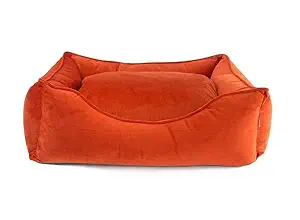 Pet Royal Rectangular Water-Resistant Pet Bed Outdoor Travel Cat and Dog Bed Durable Pet Bed All Seasons for Dogs and Cats Orange Color-Size XL