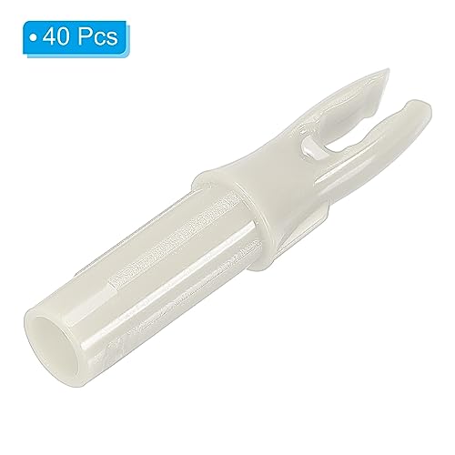 PATIKIL Archery Arrow Nocks 6.2mm 0.244", 40 Pack Insert Arrow Nock Replacement for Shooting White - Image 3