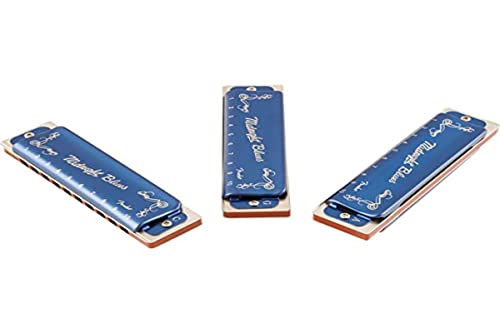 Fender® »MIDNIGHT BLUES HARMONICA – SET OF 3« Set de 3 Harmonica – Diatonique – 10 Trous – Accordage: C/G/A – Etui… - Les Beatles, Paul McCartney, John Lennon, RIngo Starr, George Harrison Fender® »MIDNIGHT BLUES HARMONICA - SET OF 3« Set de 3 Harmonica - Diatonique - 10 Trous - Accordage: C/G/A - Etui…