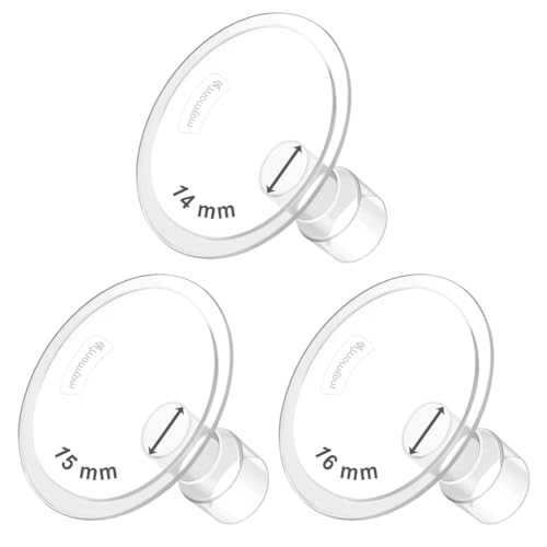Image of Maymom MyFit Flanges Classic /Conical Shape Goldie Pack 14 15 16 mm Compatible with Medela Breast Pumps and Maymom Wide Base and Narrow Base Connectors