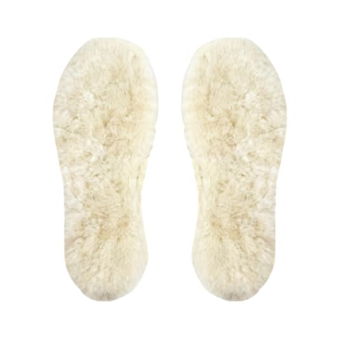 Sheepskin Insoles, Genuine Thick Warm Wool Insert for Women Men, Warm Fleece Wool Insoles...
