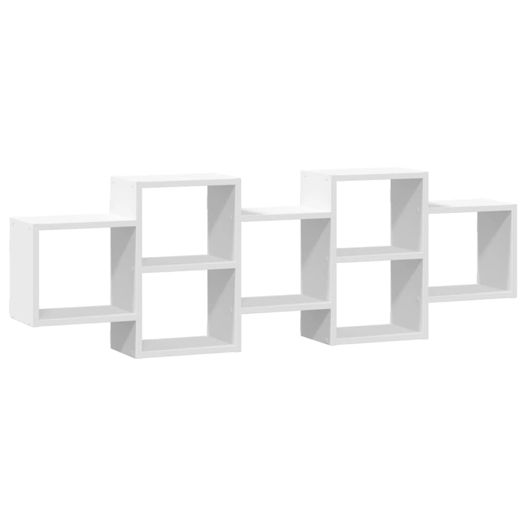 Scaffale da parete bianco, 129 x 18 x 42 cm, in legno