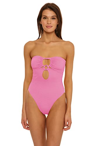 Isabella Rose Multi-Way Maillot One Piece Swimsuit, Pinkie, Small #TOP4