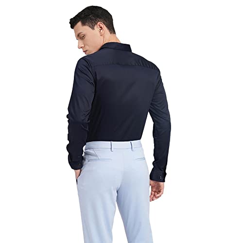 Image of Jack & Jones Solid Cotton Slim Fit Mens Casual Shirt