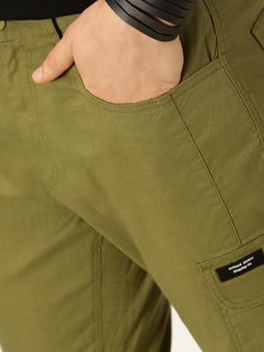 Image of Thomas Scott Men's | Solid | Light Weight | Breathable Fabric | 6 Pocket | Ankle Length | Mid Rise | Regular Fit | Cotton Blend | Button Waist | Chino Trouser | Pants