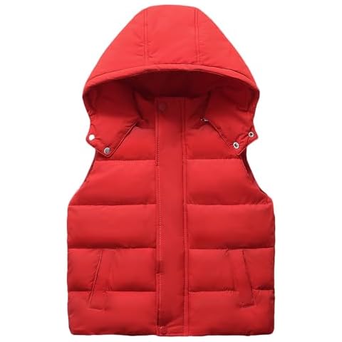 FEOYA Kids Down Vest with Removable Hood Cover