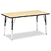 Jonti-Craft Berries 6478JCA210 Rectangle Activity Table, 24" X 36", A-Height (24"-31" Adjustable Height), Oak/Black/Black