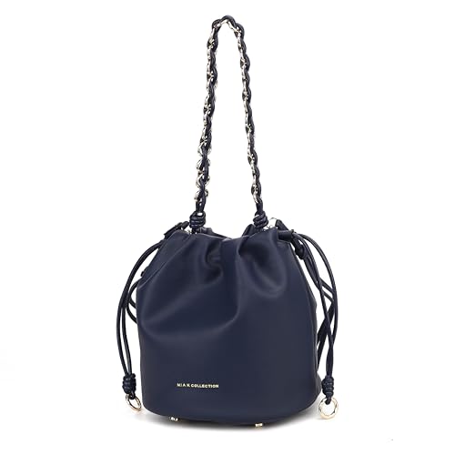 Image of MKF Collection Crossbody Bucket Bag for Women, Vegan Leather Drawstring Hobo Shoulder Bags Handbag Purse by Mia K
