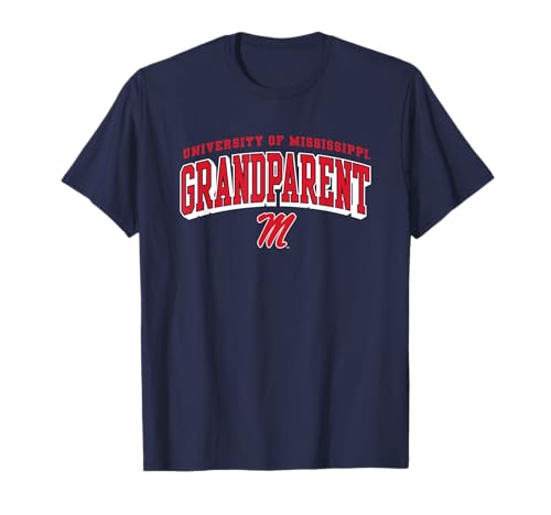 Mississippi Ole Miss Rebels Grandparent Arch Navy T-Shirt