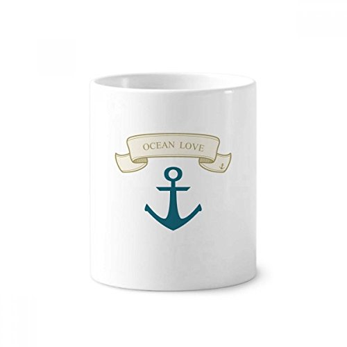 Tasse blanche en céramique ancre de mer avec finition premium 350ml