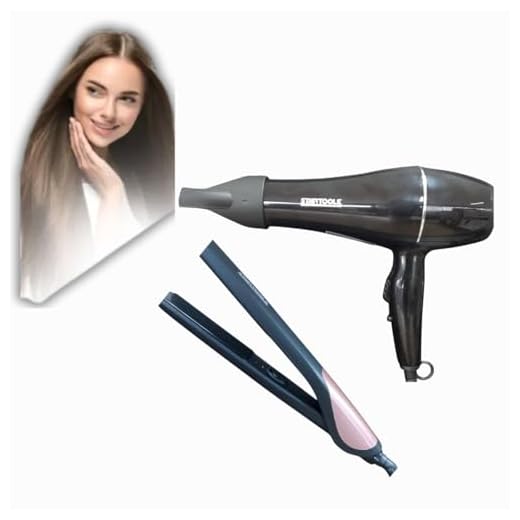 Kit Secador de Cabelo 1800W 127V Preto e Chapinha Rosa Bivolt 50W, 2 Velocidades e 2 Temperaturas, Design Ergonômico