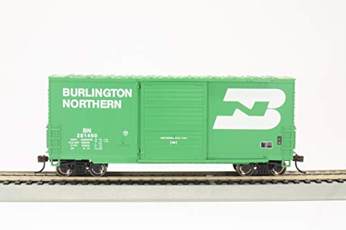 Bachmann Trains - High-Cube Box Car With Sliding Door - Burlington Northern (Green) - Ho Scale #TOP1