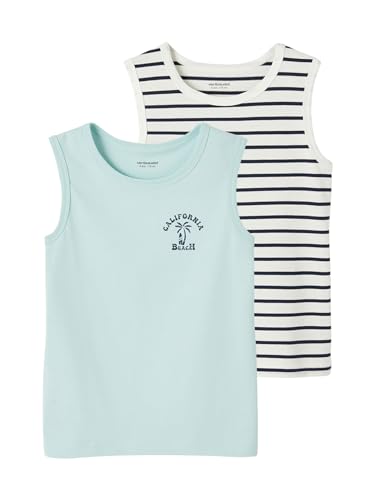 Vertbaudet 2er-Pack Jungen Trägershirts mit Recycling-Baumwolle Set grün 152