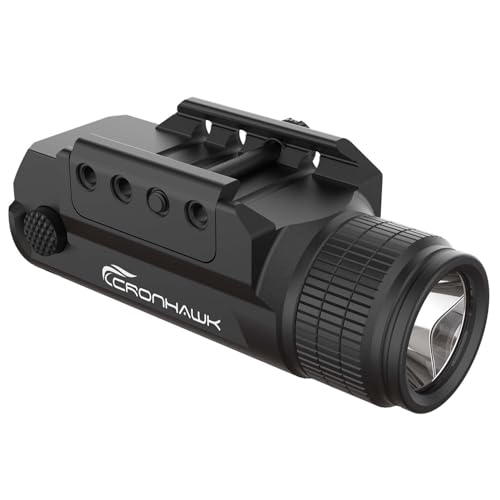 2 Pieces Rechargeable 700 Lumen Pistol Flashlight Rail Mounted Handgun Light