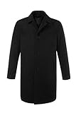 Reverskragen JP 1880 Herren große Größen bis 7 XL  Wollmantel  Knopfleiste  Reverskragen  gefüttert  2 Taschen  schwarz 5XL 705472 10-5XL