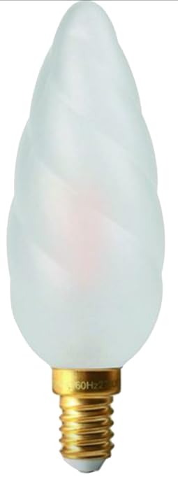 Eluzia Ampoule LED Flamme Torsadée, Filament, 2700K Blanc Chaud, 4W, 450Lm, Dépolie, E14, IRC90, 5 Ans