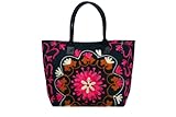 Nombre del artículo: una vibrante bolsa de mano bordada Suzani.