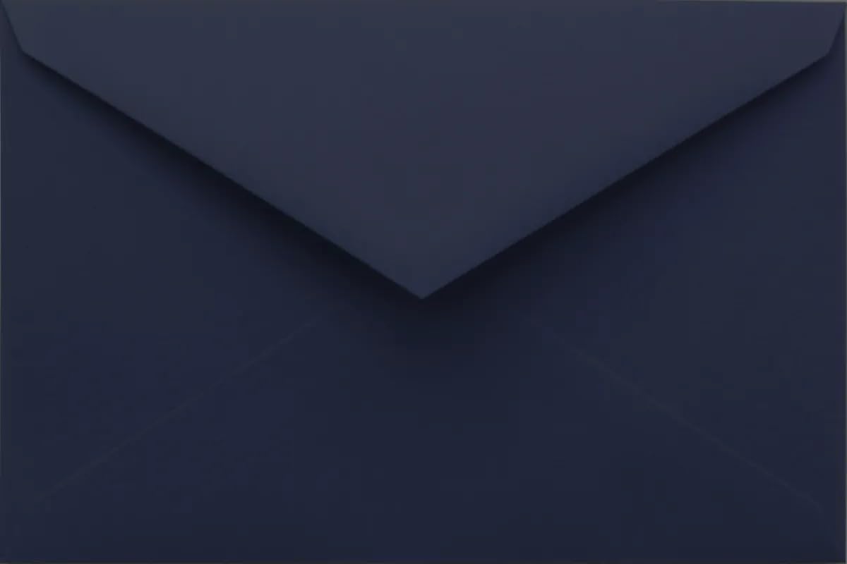Netuno 100 Dark Blue Coloured envelopes 135 x 205 mm 5.3 x 8 in 120gsm Malmero Bleu Pointed Flap eco-Friendly Colourful envelopes for Greeting Cards Christmas Cards Wedding Invitations Birthdays