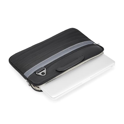 Image of uppercase Pulse Laptop Sleeve, Multi-Textured Quilted Design, Quick Access Pocket, Trolley Sleeve, Slide-in Handle & Detachable Shoulder Strap, Ideal for Men & Women | Office & Travel