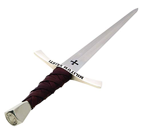 Windlass Medieval Hand Forged Tempered Steel Faithkeeper Dagger of The Knights Templar Includes Genuine Leather Scabbard