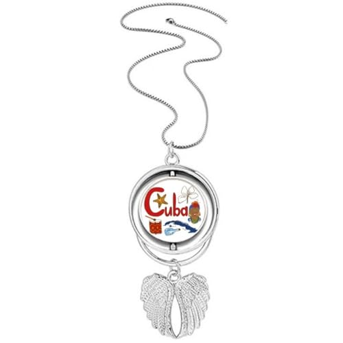 Collier ailes d'ange Cuba l'emblème d'une patrie fière autour de votre cou
