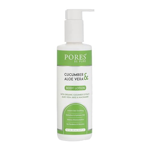 Image of PORES BE PURE Deep Nourish Body Lotion with Cucumber & Aloe Vera | Hydrating & Refreshing Daily Moisturizer for Soft, Smooth & Glowing Skin | Suitable for All Skin Types - 250ml