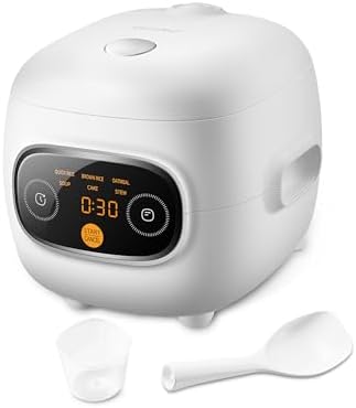COMFEE' Mini Rice Cooker 4 Cups Cooked/2 Cups Uncooked, Portable ...