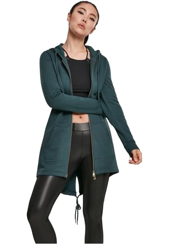 Urban Classics Damen Sweat Parka – Langer Zip Hoodie mit Kapuze und...