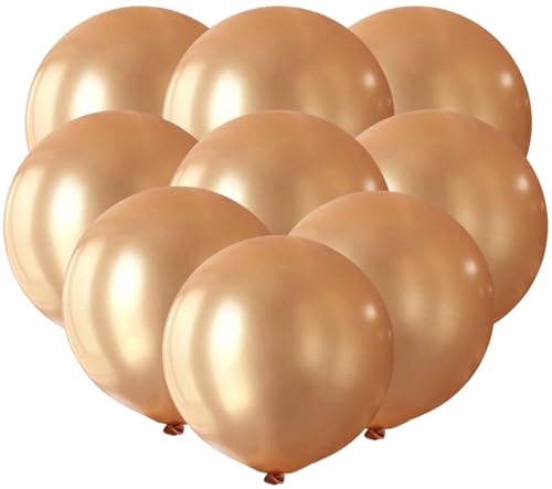 24ct/Pack Giant Gold Balloons - 18 Inch Latex Thick Balloons for Photo Shoot, Birthday, Wedding, Festival, Event, Carnival Party Decorations
