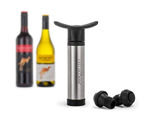 Juego de conservación del vino Cellardine en color negro para mantener tus botellas frescas 2