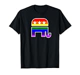 LGBT Republican Elephant T-Shirt Pride Flag Conservative Tee T-Shirt