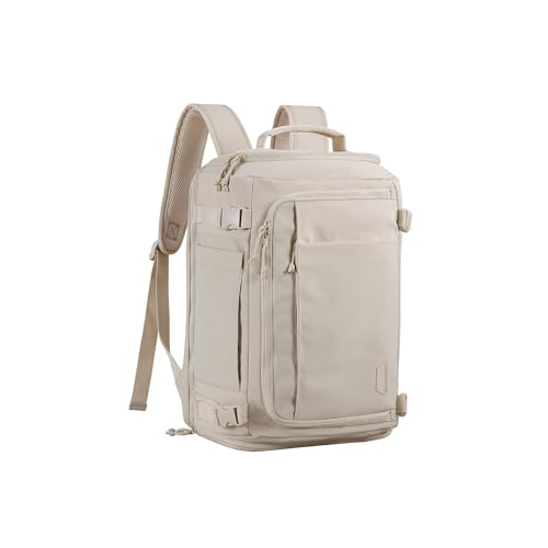 BAGSMART Blast Quick Access 28L Carry On Backpack, Medium, Beige (BM0301094AC022)
