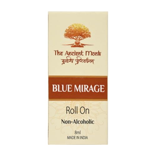 Image of Roll-On | 100% Natural Alcohol-Free Perfume Oil | Long-Lasting Unisex Fragrance | Ayurvedic Perfume for Men & Women - 8 ml (Blue Mirage)