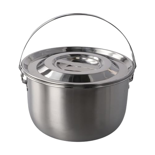 CashMuch Olla de filtro de aceite de sopa con tapa, protector de grasa de acero inoxidable 304 para manteca de cerdo, aceite de coco (2,3 L)