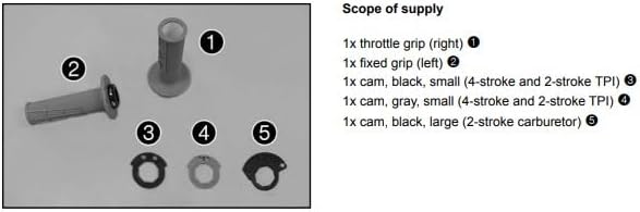Miniatura 4 de KTM Juego de empuñaduras de motocross OEM, gris, goma, agarre para manillar, empuñaduras de moto de cross