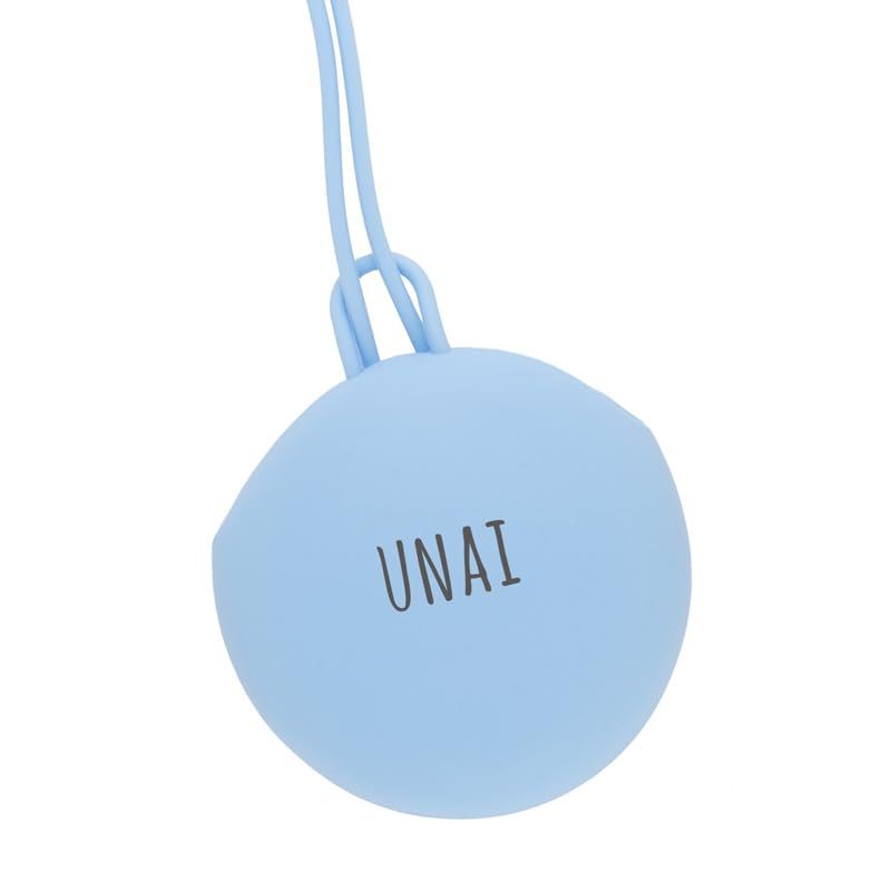 Mi Pipo - Portachupete Bebe Personalizado Gummy | Caja Chupetes bebes Silicona de Grado Alimentario, Libre de BPA, Seguro | Personalizado con Nombre, Para 2 Chupetes, Fácil de Limpiar | Celeste