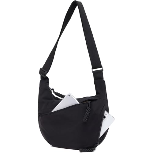 Image of Crescent Crossbody Bags for Women Nylon Travel Luna Hobo Bag Dumpling Purse